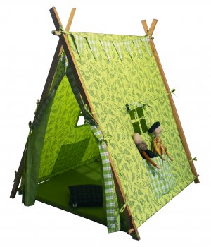 plat tent -crocodile with checks