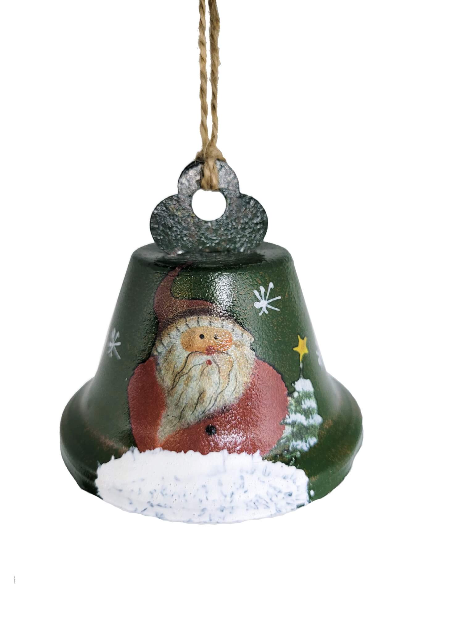METAL BELL BAUBLE ORNAMENT - GREEN 3