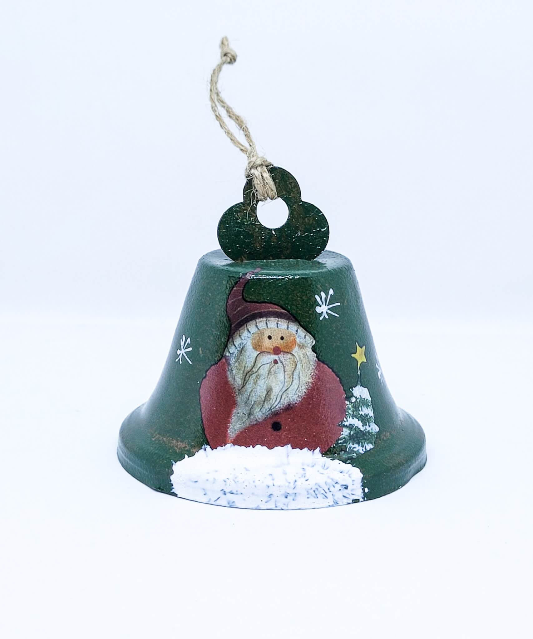 METAL BELL BAUBLE ORNAMENT - GREEN 4