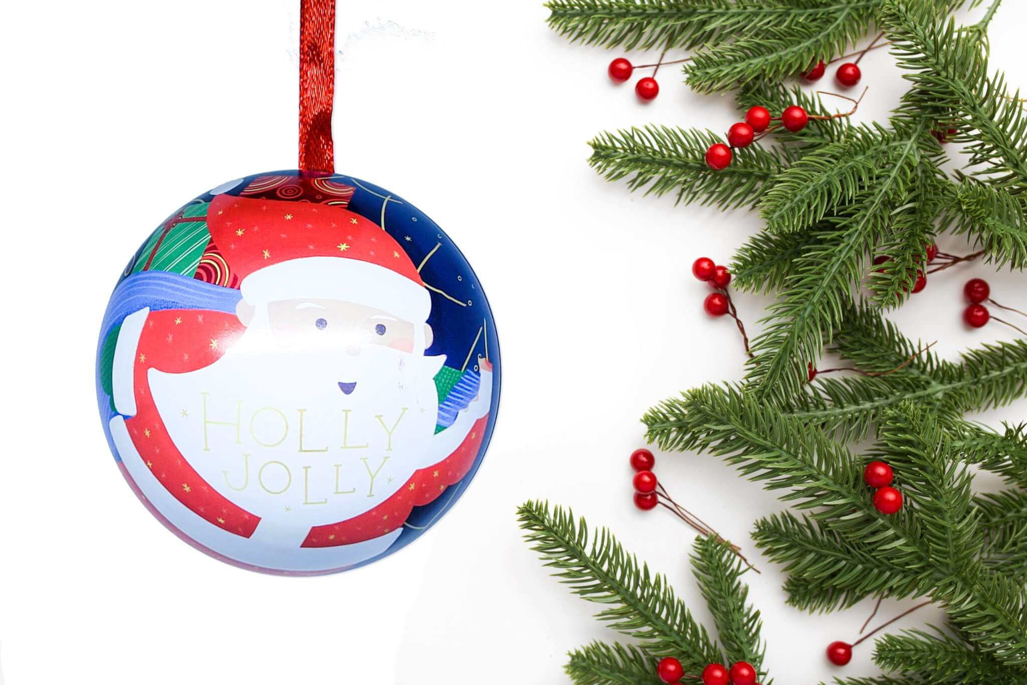 Christmas background with Christmas greeting message on white ba