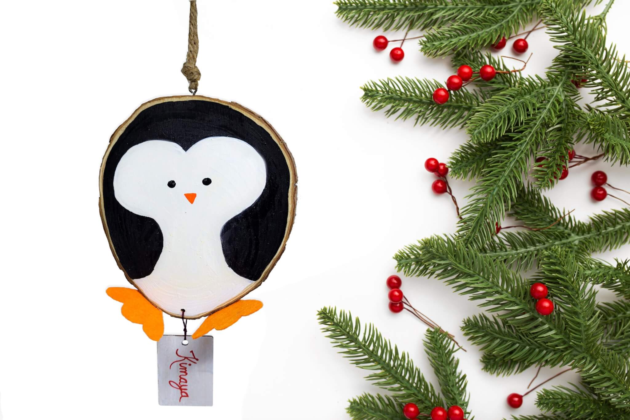 Christmas background with Christmas greeting message on white ba