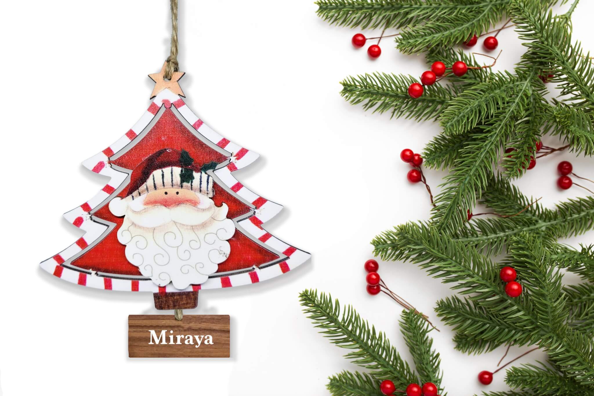 Christmas background with Christmas greeting message on white ba