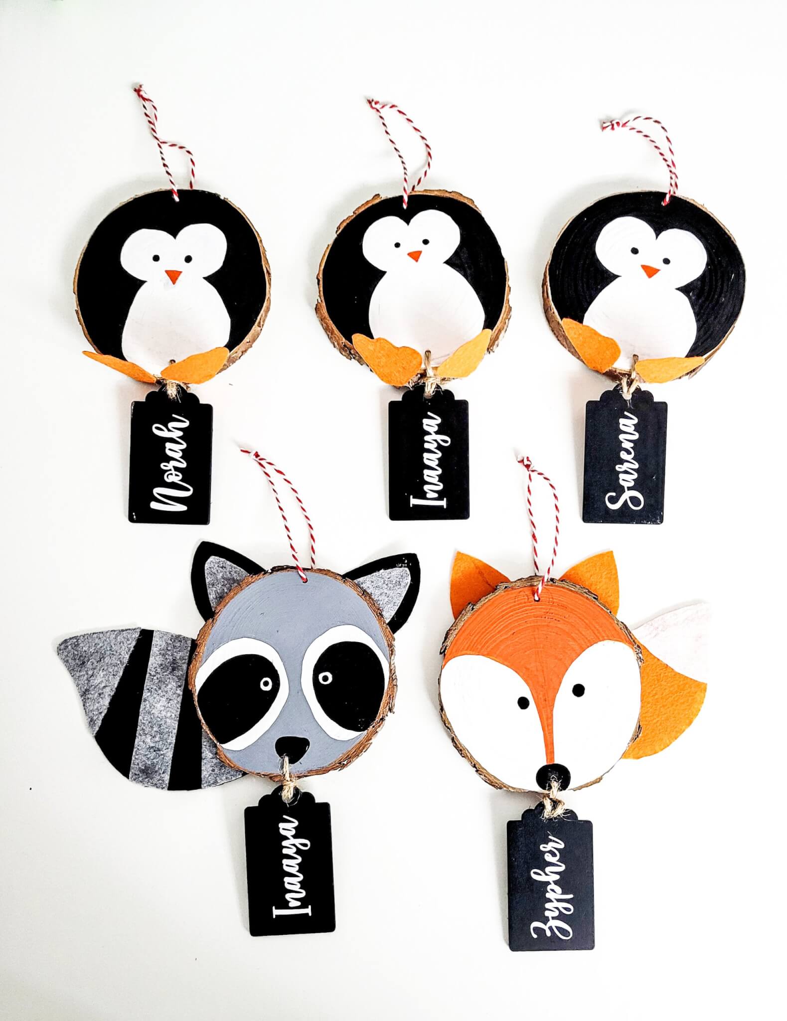 wood slice ornaments
